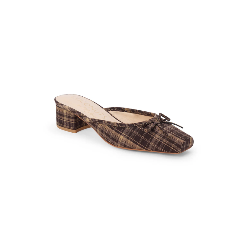 Matisse • Geneva Mules - Brown Plaid