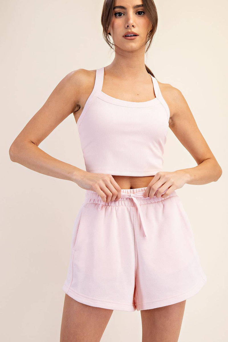 French Terry Shorts - Pink