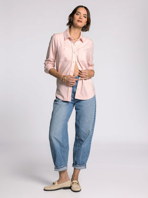 Thread & Supply • Lewis Shirt - Soft Pink & White