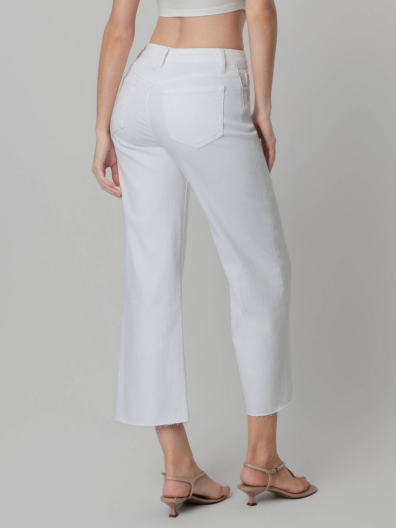 High Rise Wide Leg - Optic White
