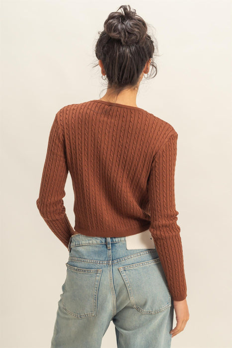 Cardigan Sweater - Chestnut