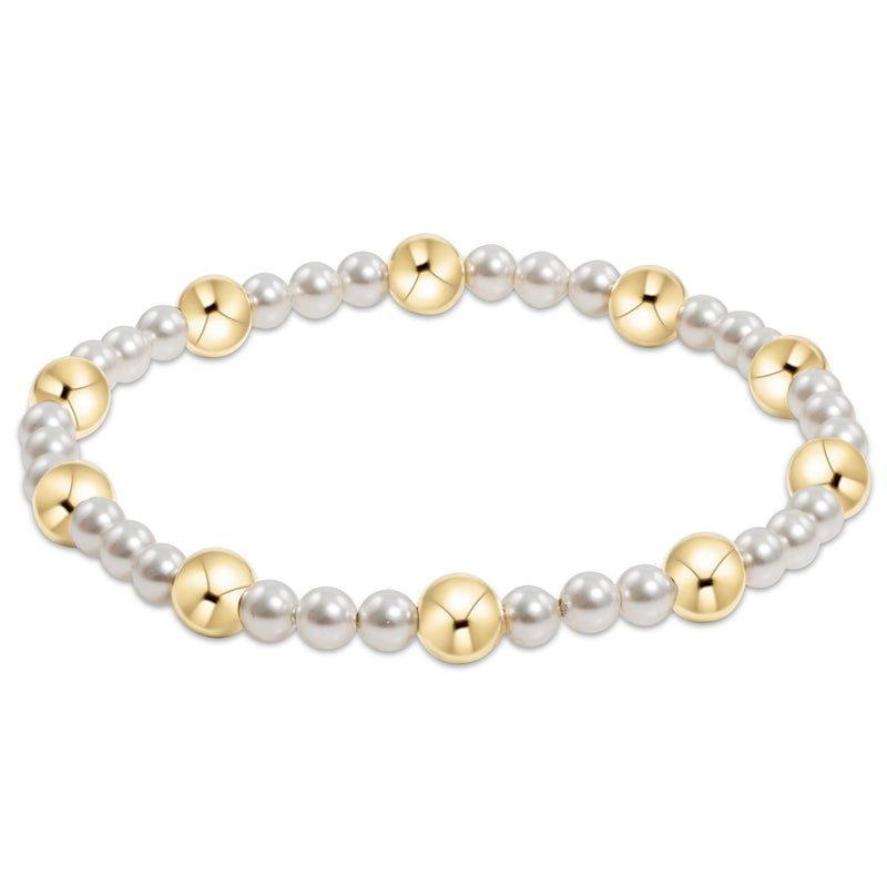 enewton • Pearl Sincerity Pattern 4mm Bead Bracelet 6mm Gold