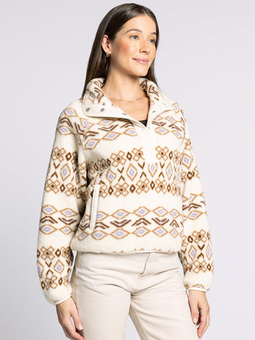 Thread & Supply • Piper Pullover - Cream & Brown Aztec