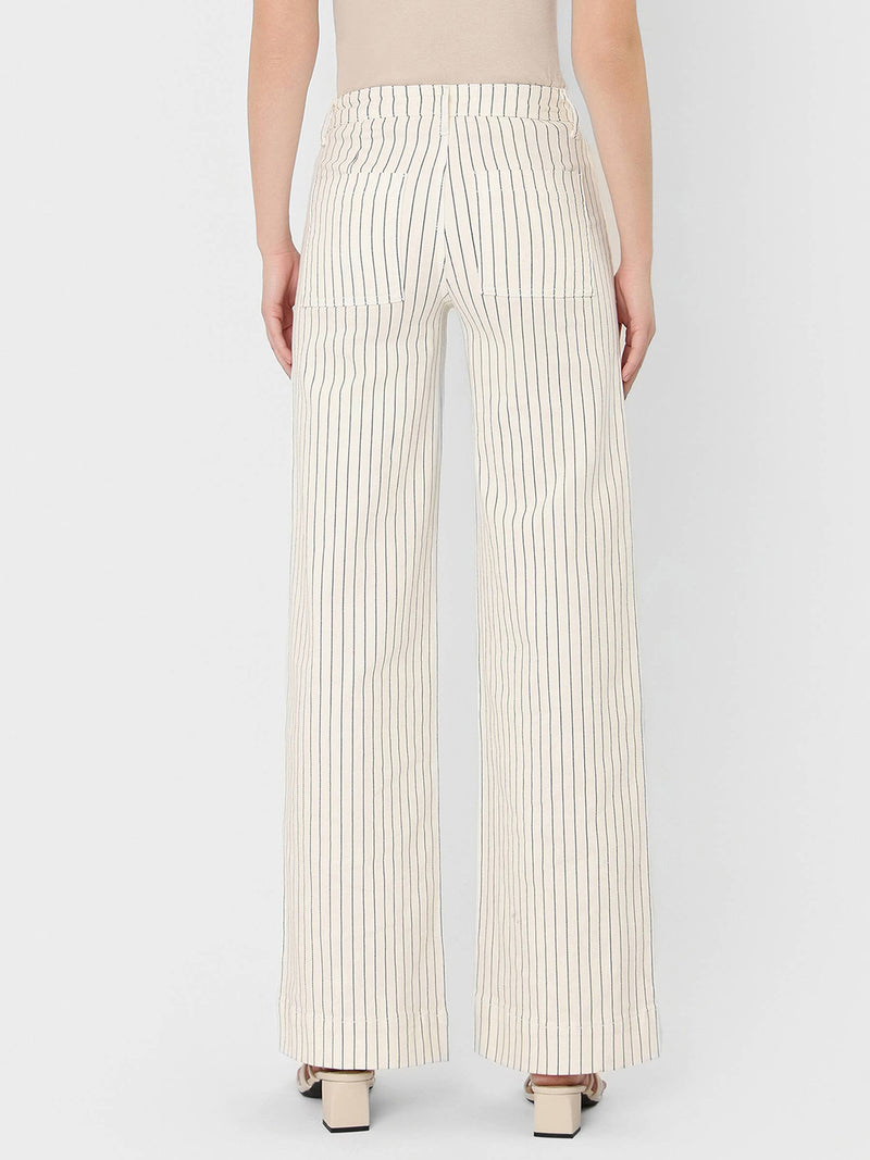 Vervet • High Rise Wide Leg Jeans - Striped