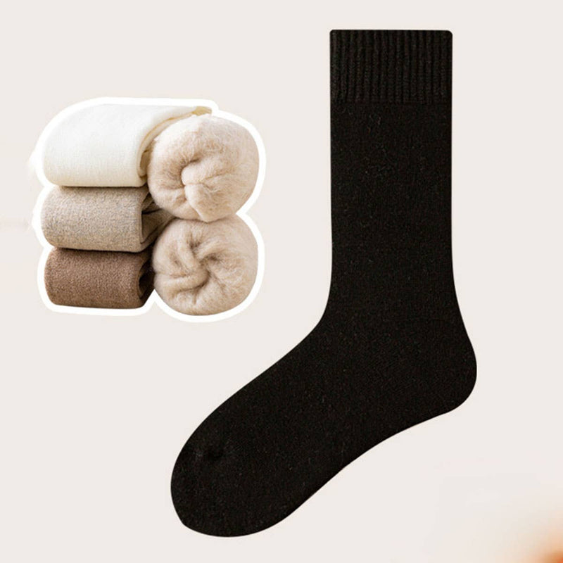 Thermal Fleece Crew Socks - Black