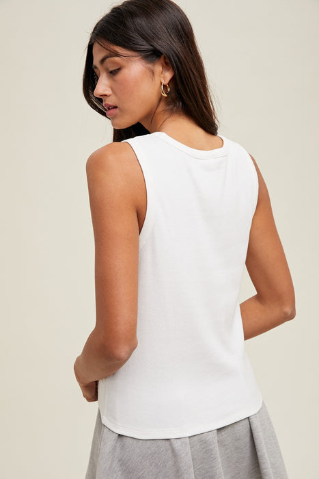 Flower Tank - White