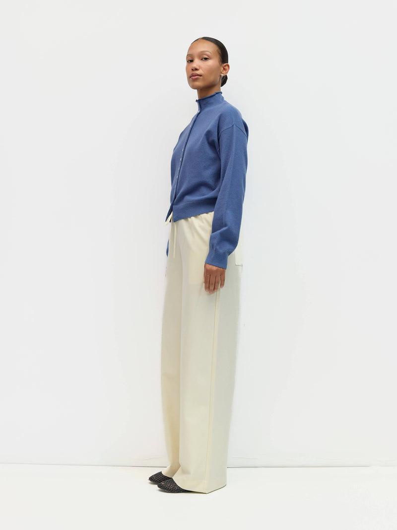 The Vera Pants | Drawstring Wide Leg Pants - Cream
