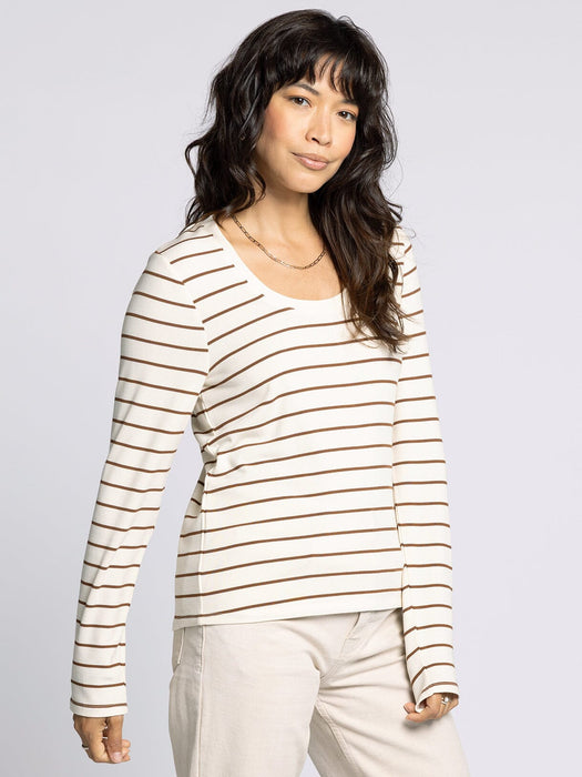 Thread & Supply •  Lauren Top - Off White & Bronze