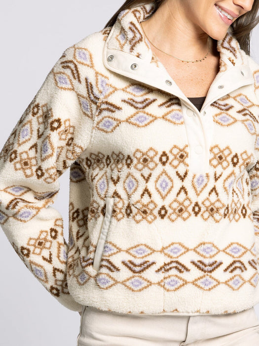 Thread & Supply • Piper Pullover - Cream & Brown Aztec