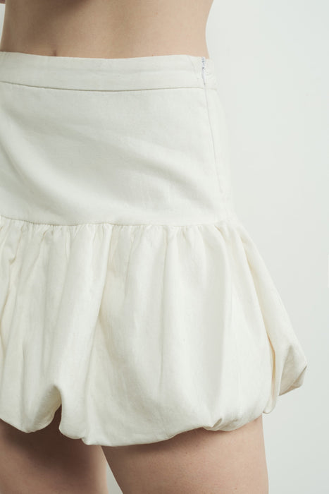 Linen Bubble Shorts - Off White