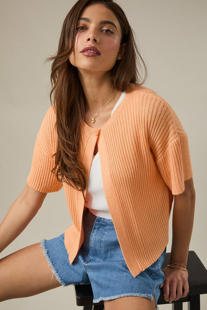Sweater Cardigan - Apricot