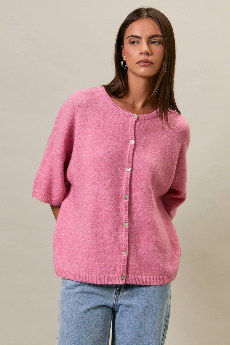 Lightweight Cardigan - Guava