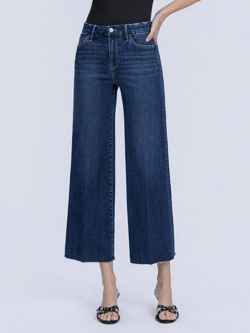 Flying Monkey • High Rise Wide Leg Jeans - Caring
