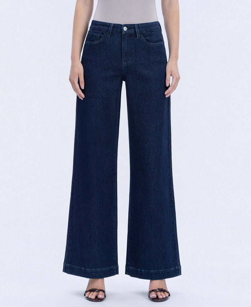 Flying Monkey • High Rise Wide Leg Jeans - Linden