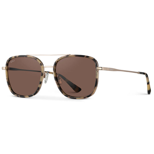 WMP Gia Polarized Beige Tortoise Frame Brown Lens