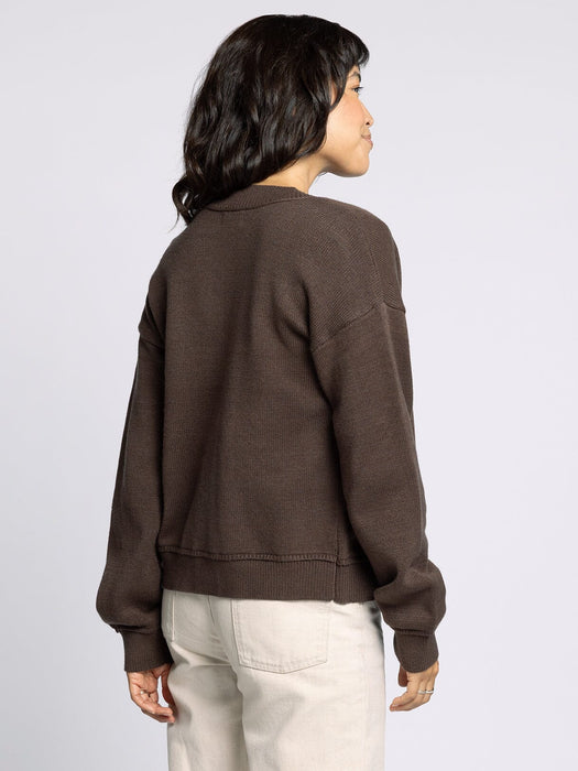 Thread & Supply • Eliza Cardigan - Brown Melange
