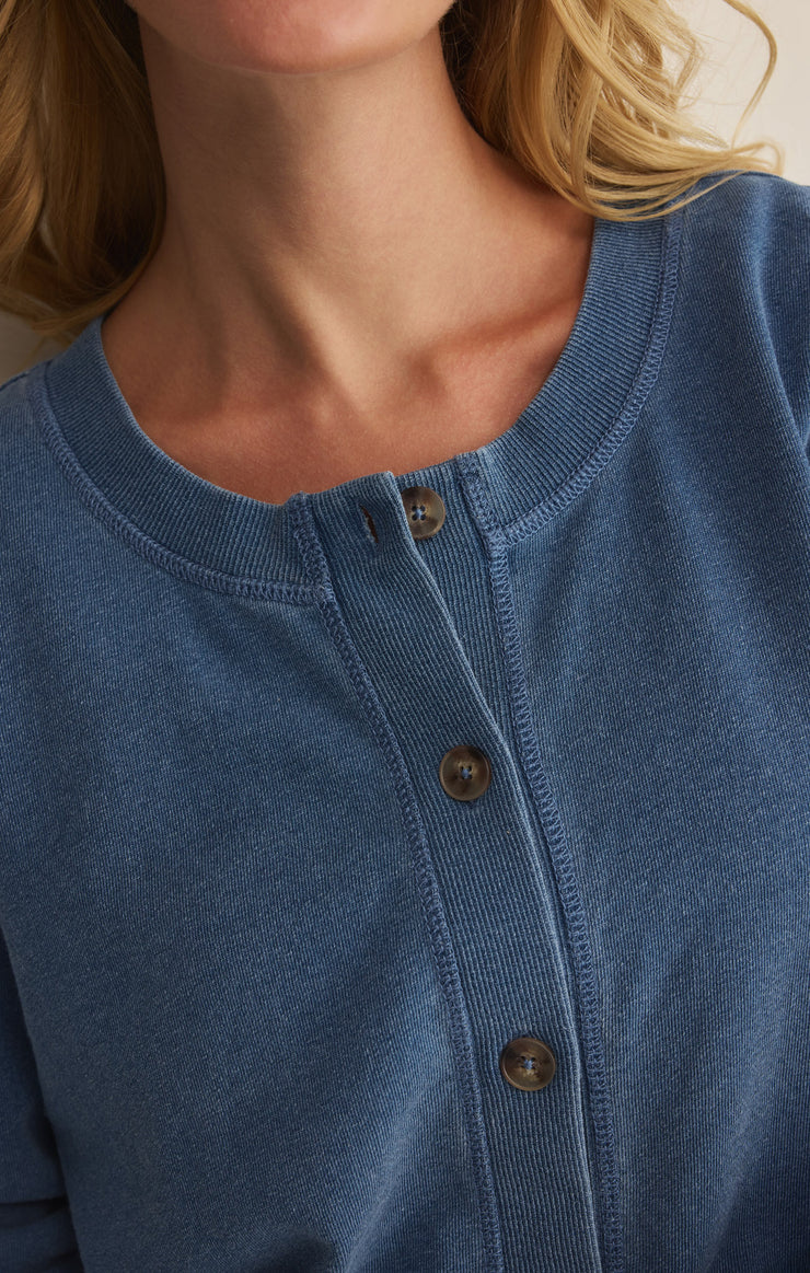 Z Supply • Daily Knit Denim Cardigan - Calypso Blue Indigo