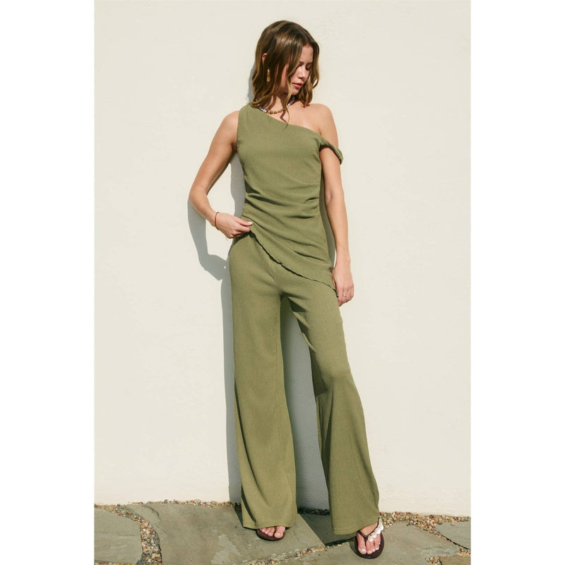 Soft Stretch Relaxed Pull On Pants - Sage
