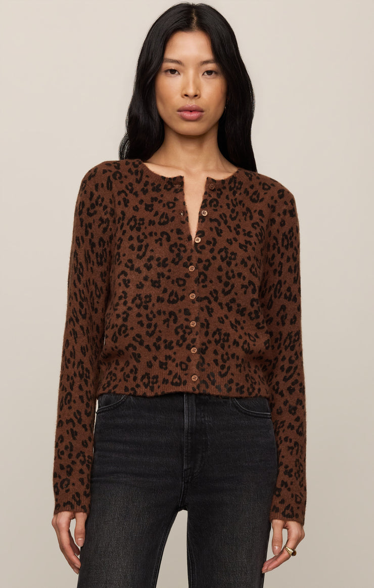 Z Supply • Medina Leopard Cardigan - Burnt Umber