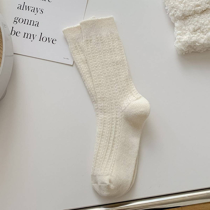 Mid-Calf Socks - White