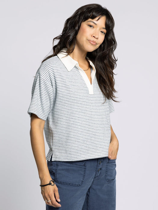 Thread & Supply • Calix Top - White & Navy
