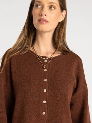 Thread & Supply • Dover Cardigan - Heather Mahogany