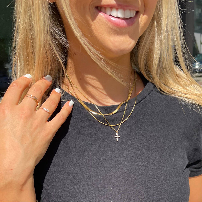 Nikki Smith Designs • Pearl Cross Necklace