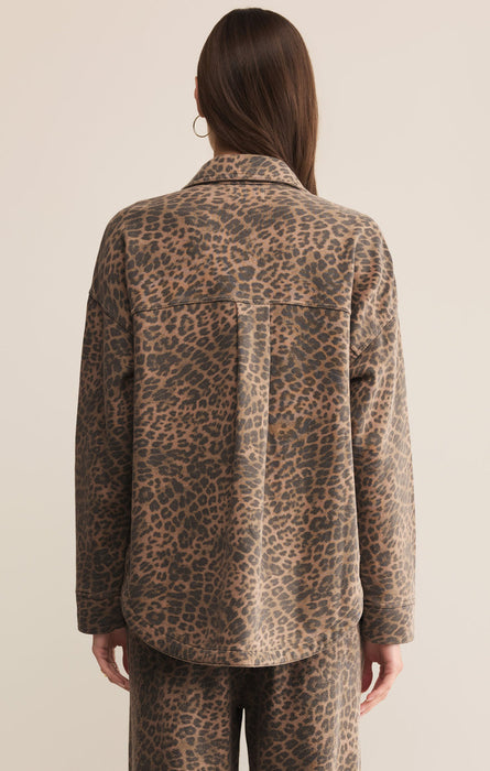Z Supply • All Day Jacket - Leopard & Desert Tan