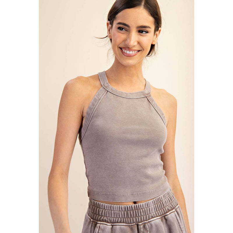 Rib Tank Top - Mocha
