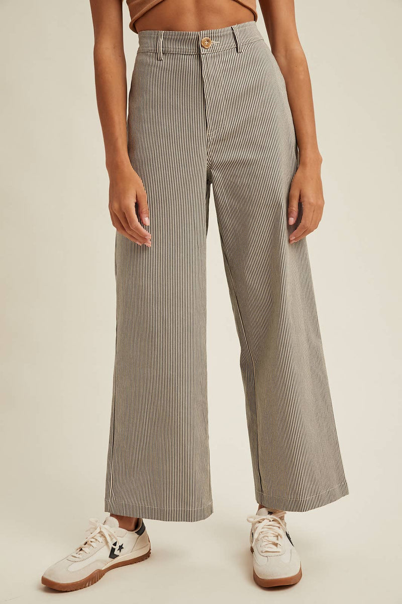 Striped Wide Leg - Black/Cream