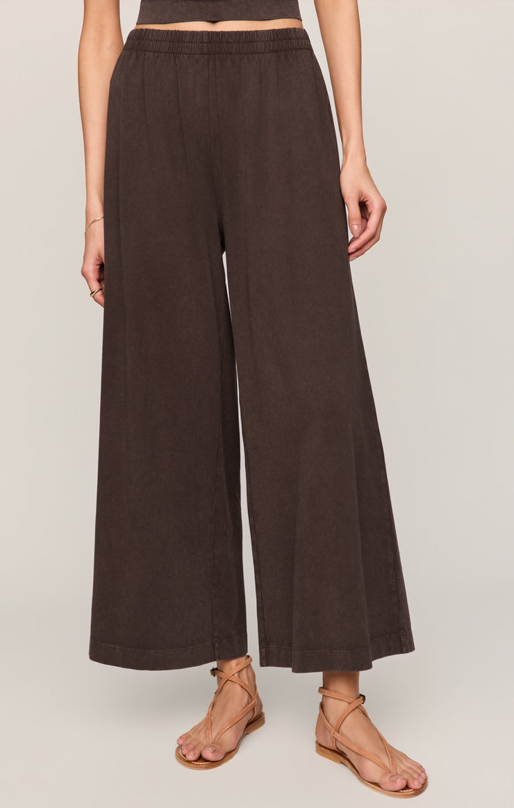 Z Supply • Scout Jersey Crop Flare Pants - Dark Chocolate