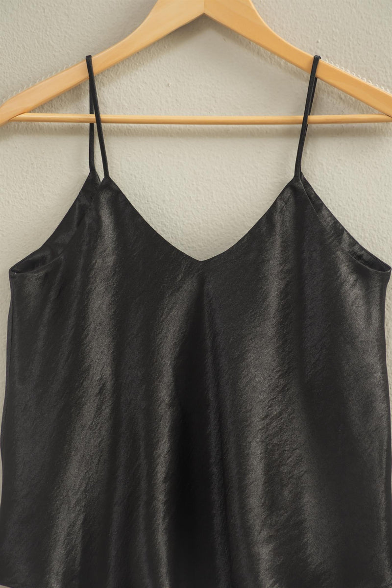 Spaghetti Strap Tank - Black