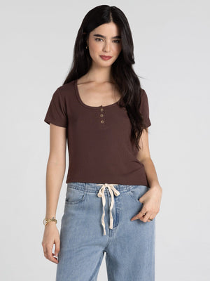 Thread & Supply • Evanore Top - Deep Mahogany