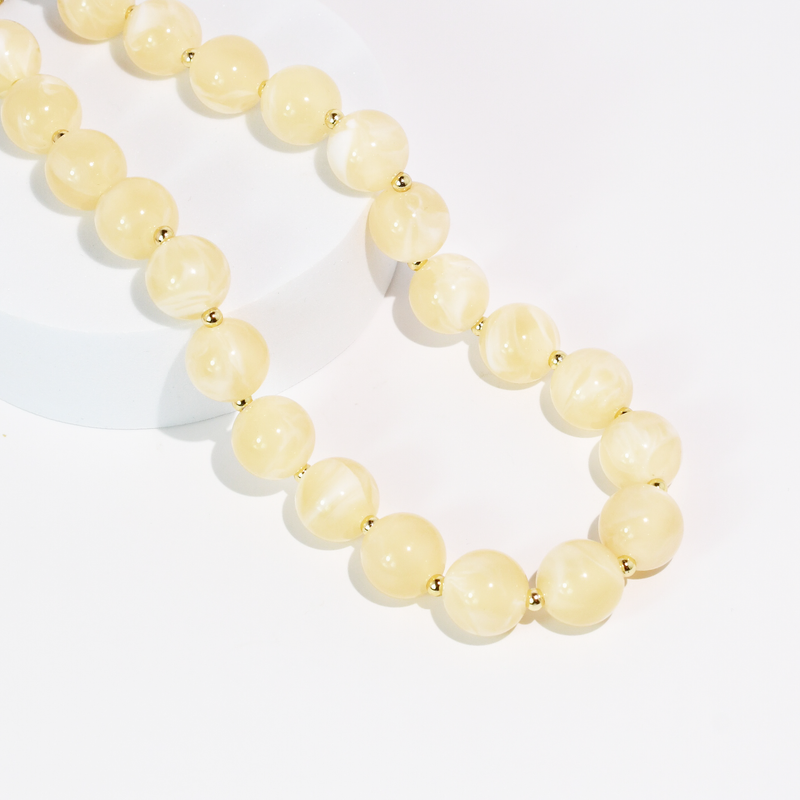 Summer Candy Beads Necklace - Buttercream