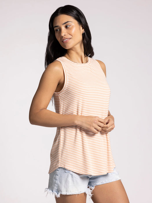 Thread & Supply • Sinclair Striped Tank - White & Peach