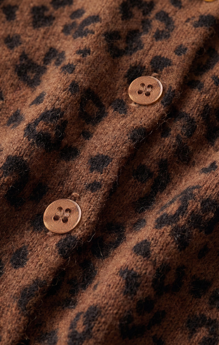 Z Supply • Medina Leopard Cardigan - Burnt Umber