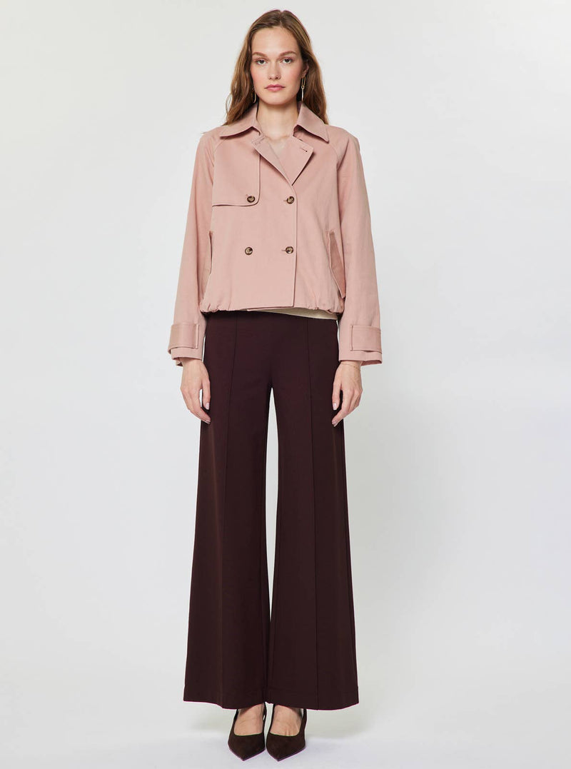 Short Trench Jacket - Dusty Pink
