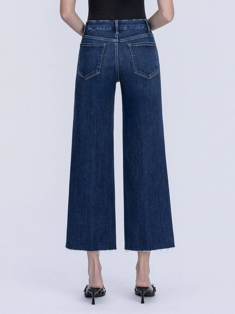 Flying Monkey • High Rise Wide Leg Jeans - Caring