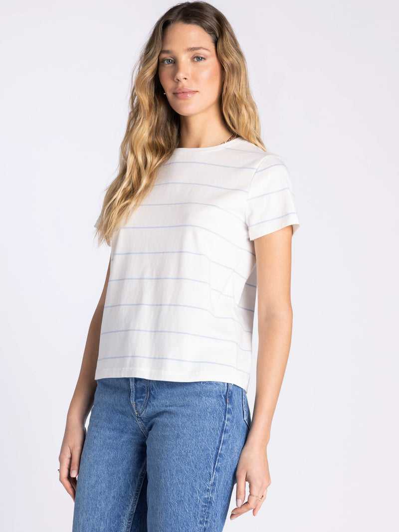 Thread & Supply • Asher Tee - Ivory & Powder Blue