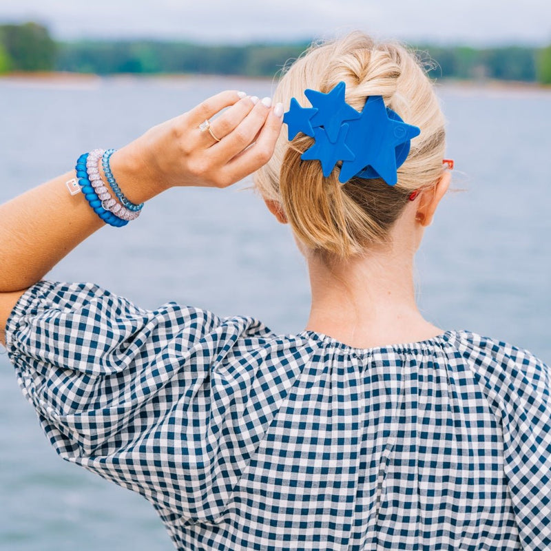 Teleties • Flat Hair Clip - Blue Shooting Star (Large)