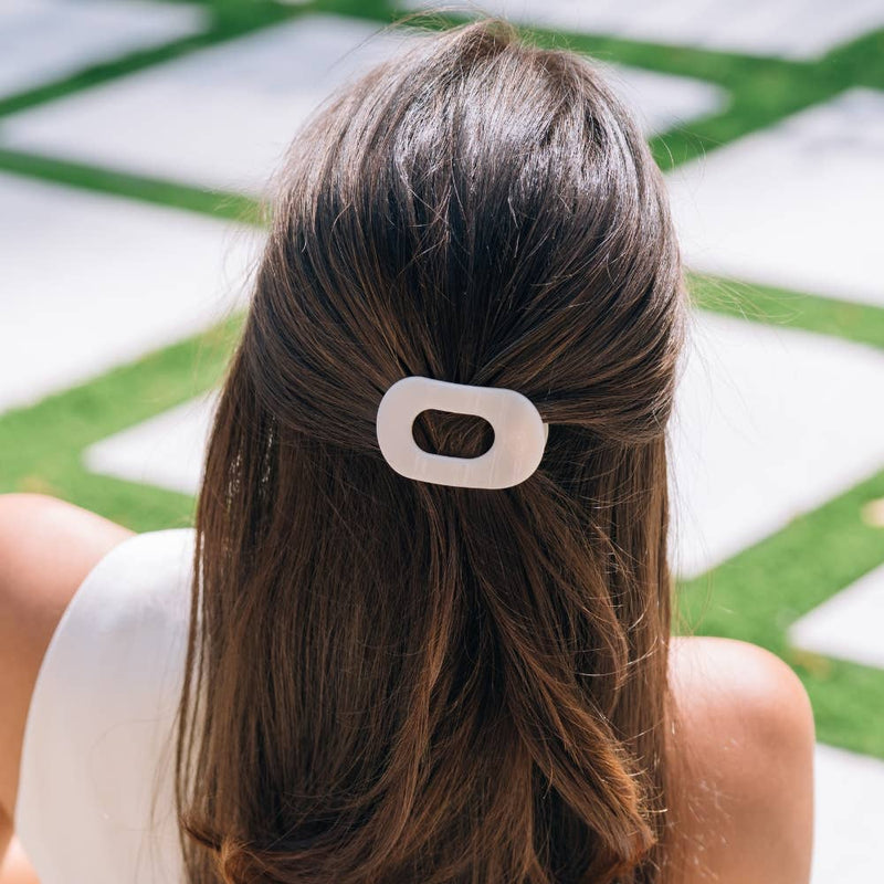 Teleties • Flat Round Clip - Almond Beige (Tiny)