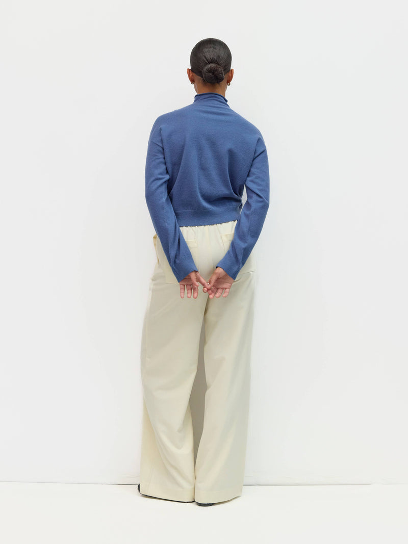 The Vera Pants | Drawstring Wide Leg Pants - Cream