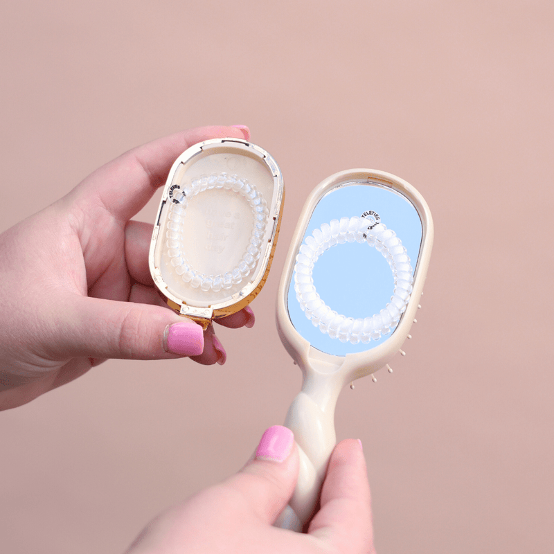 Teleties • Mini Detangler Brush For Medium Hair - Tan