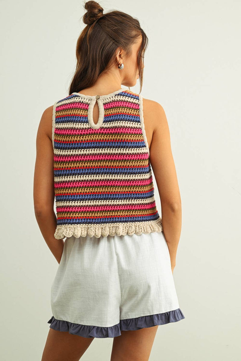 Multi-Striped Knit Top