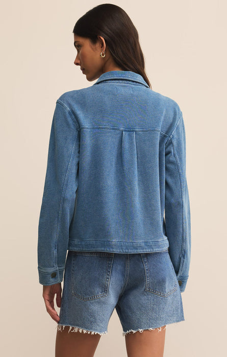 Z Supply • Bel Air Knit Denim Jacket - Vintage Indigo