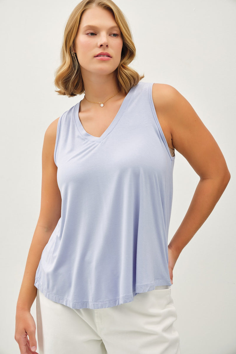 Racerback Tank - Dusty Blue
