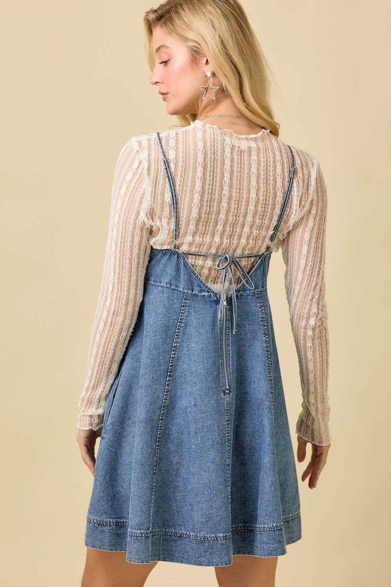Mini Flare Denim Dress
