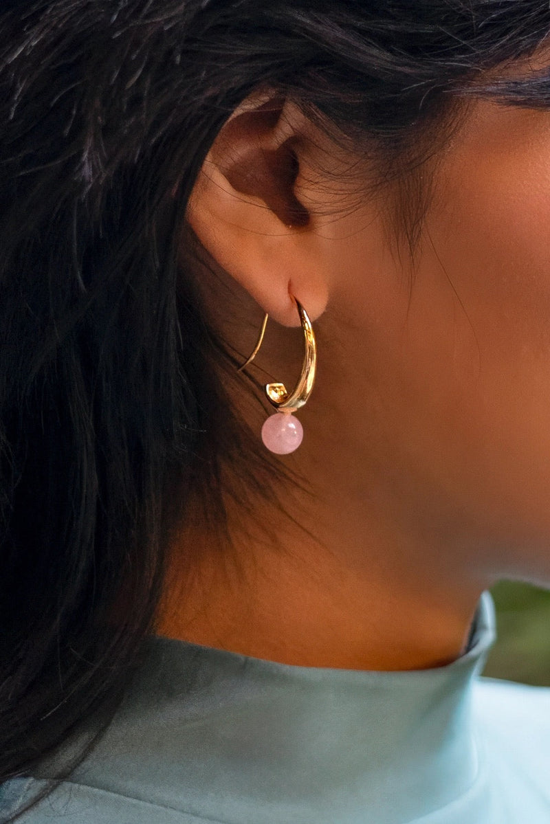 Peter + June • Heirloom Hoops Cherry Quartz
