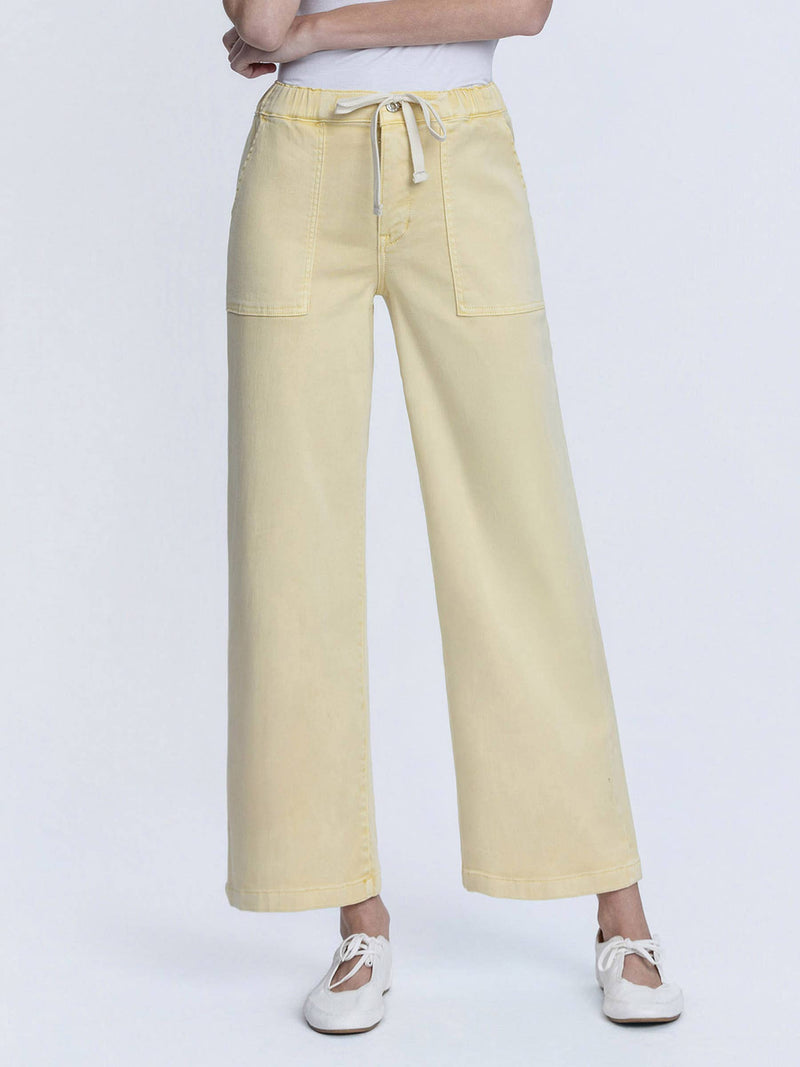 Lovervet • High-Rise Drawstring Baggy Wide Jeans - Sundress
