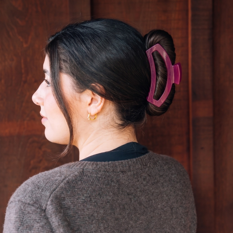 Teleties • Open Claw Clip - Mulberry (Large)